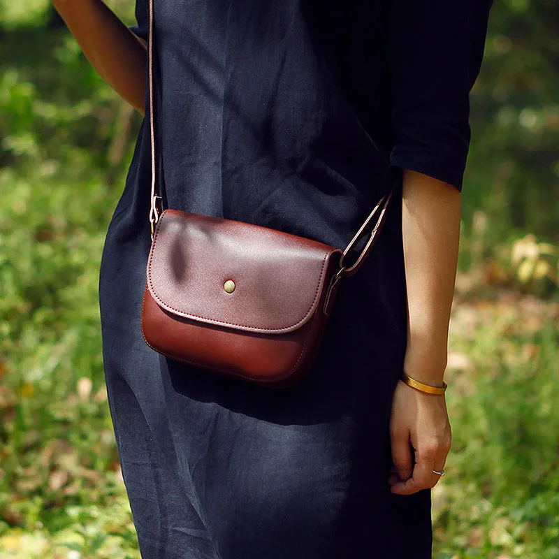 Stylish Womens Leather Saddle Bag Crossbody Bags Purse for Women