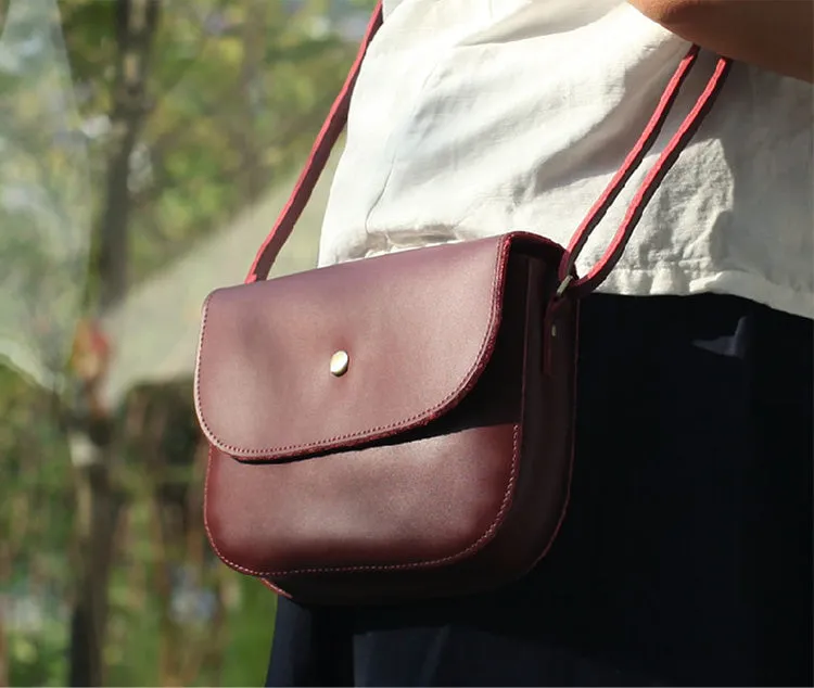 Stylish Womens Leather Saddle Bag Crossbody Bags Purse for Women