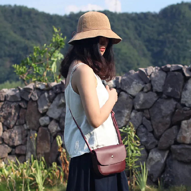 Stylish Womens Leather Saddle Bag Crossbody Bags Purse for Women