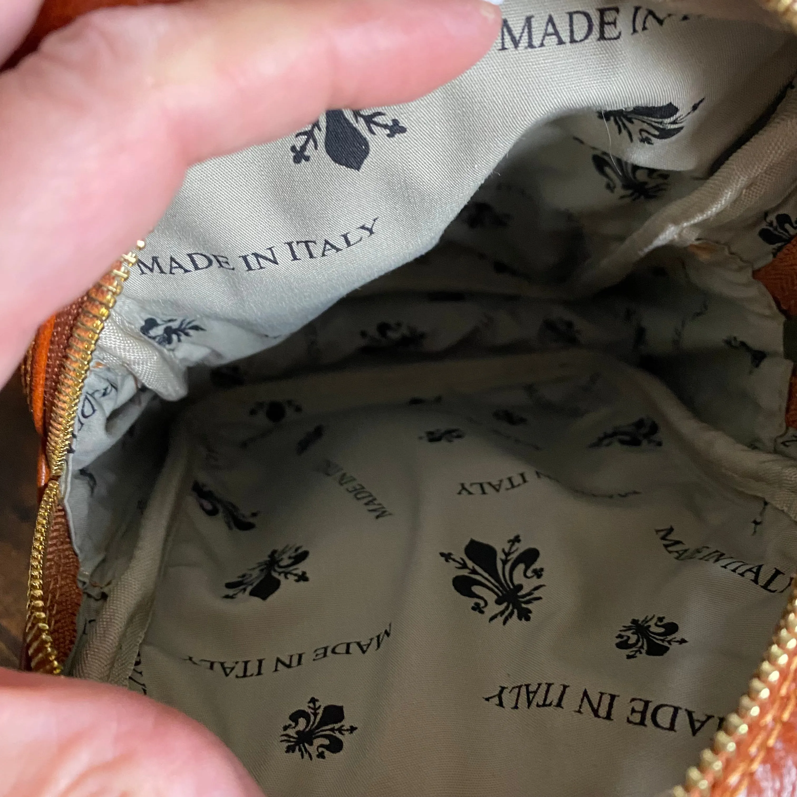 The Stork - Italian Leather Sling Bag with LV Monogram Embellishment