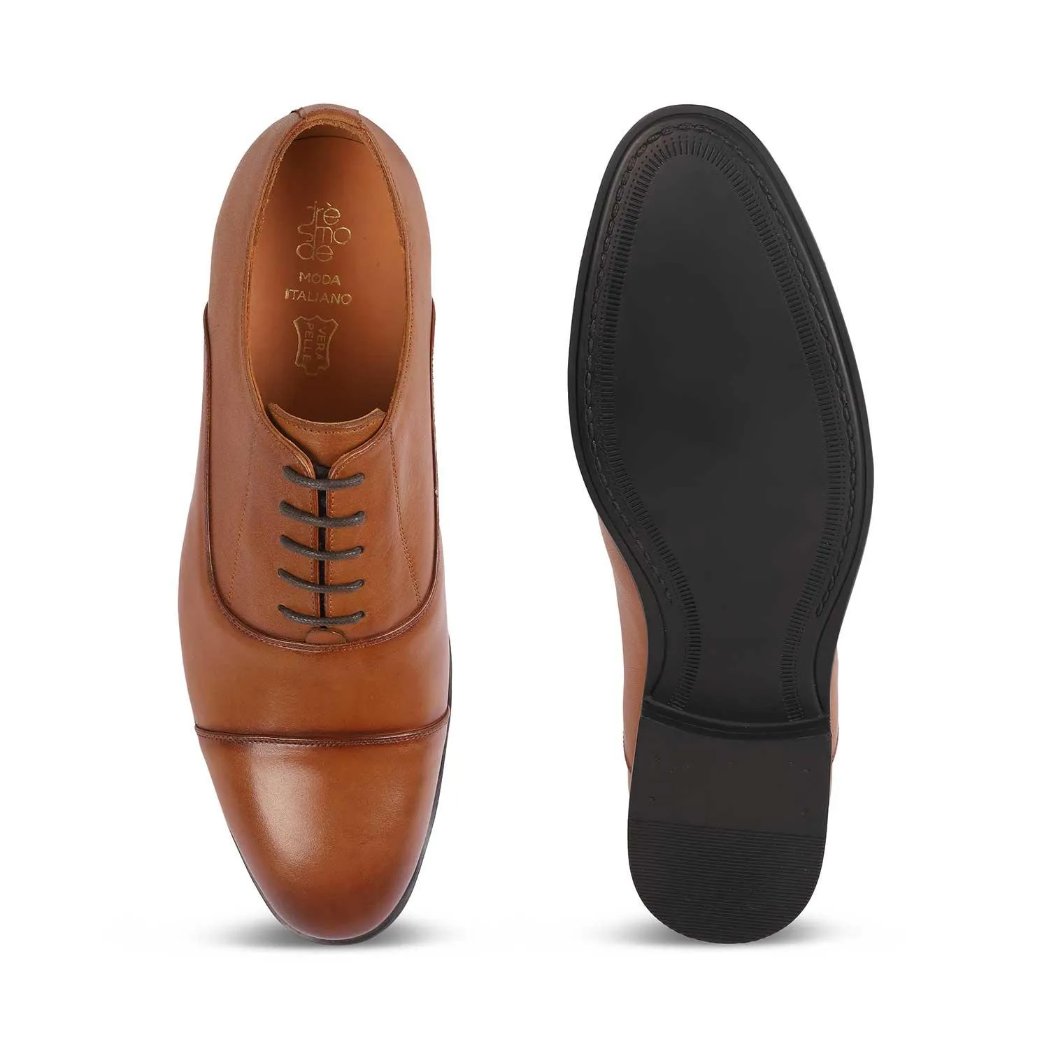 Tresmode Niolet Tan Men's Oxford Lace Ups
