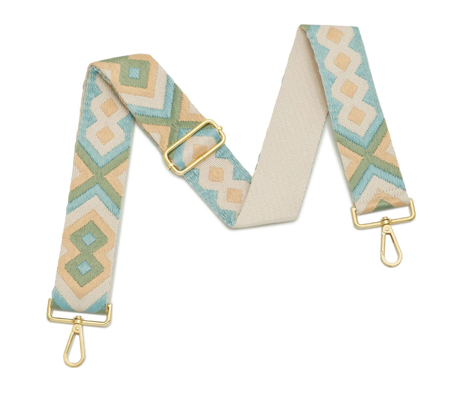 Verona Crossbody Tassel Cinder Bag with Light Blue Bohemian Strap