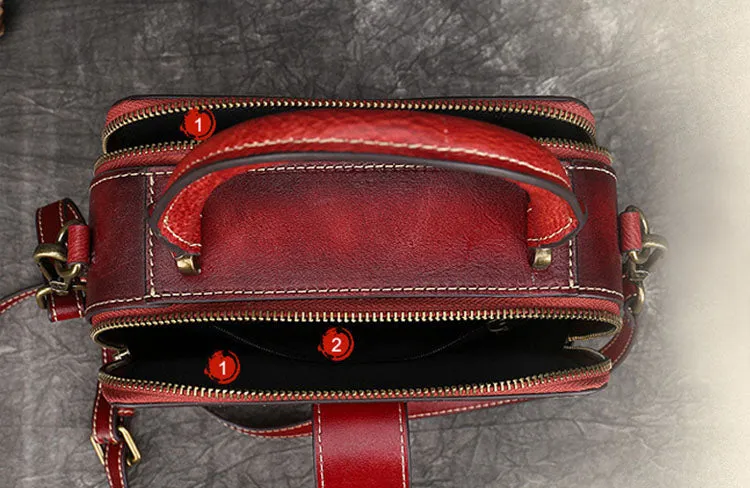 Vintage Womens Leather Shoulder Bags Purse Crossbody Purse  For Women