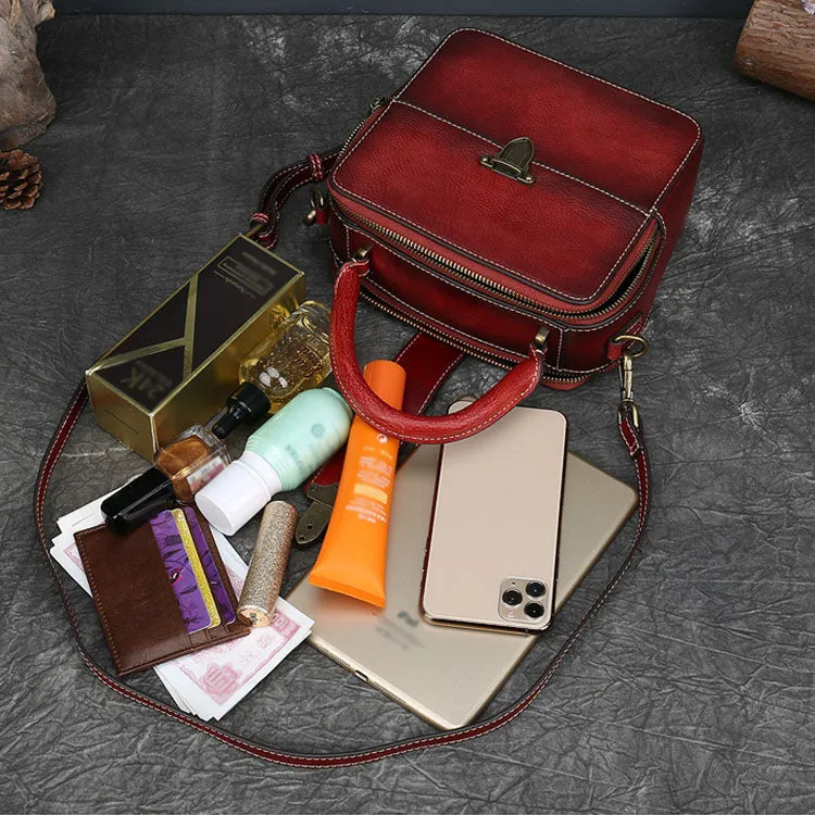 Vintage Womens Leather Shoulder Bags Purse Crossbody Purse  For Women