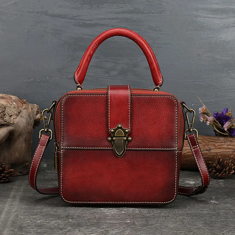 Vintage Womens Leather Shoulder Bags Purse Crossbody Purse  For Women