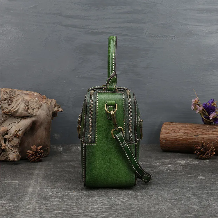 Vintage Womens Leather Shoulder Bags Purse Crossbody Purse  For Women