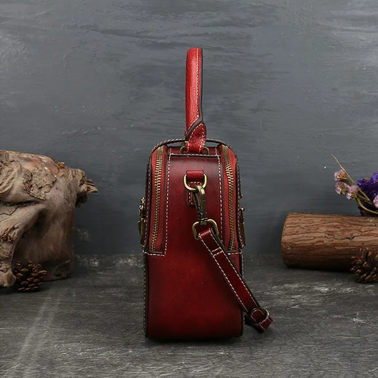 Vintage Womens Leather Shoulder Bags Purse Crossbody Purse  For Women