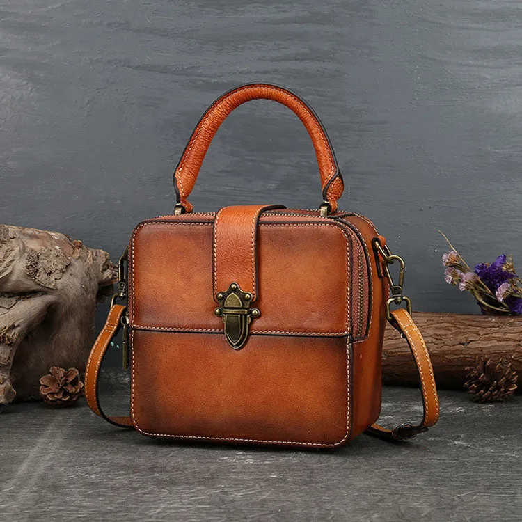 Vintage Womens Leather Shoulder Bags Purse Crossbody Purse  For Women