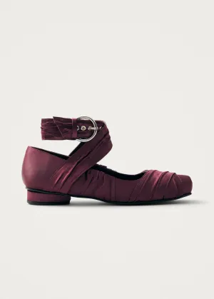 Volant Silky Burgundy Ballet Flats