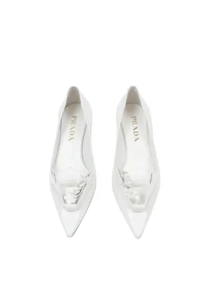 White Origami 3D Art Pointed Heels
