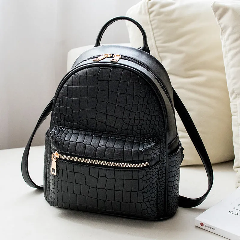 Wholesale PU Embossed Backpacks