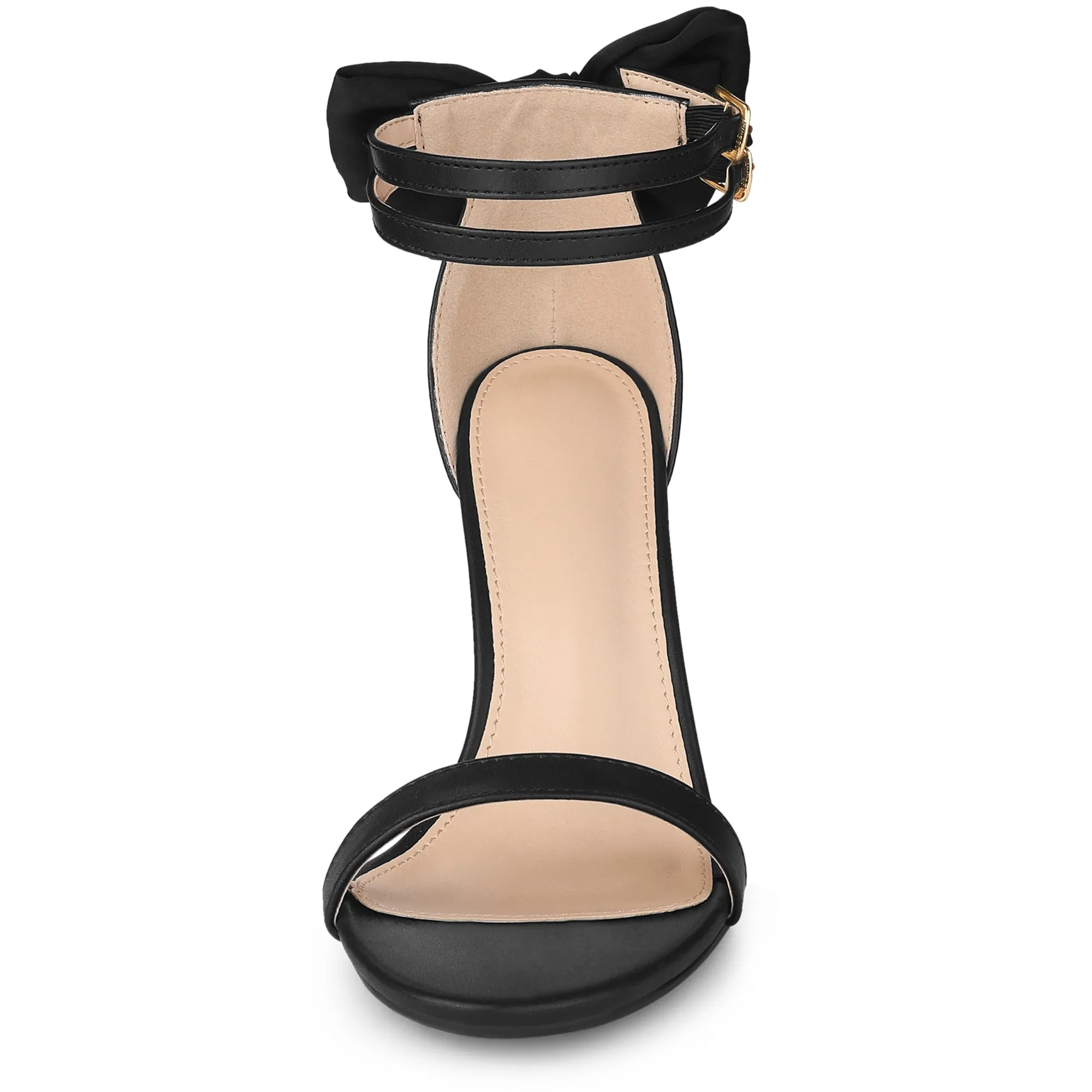 Women's Bow Back Ankle Straps Stiletto High Heel Sandals