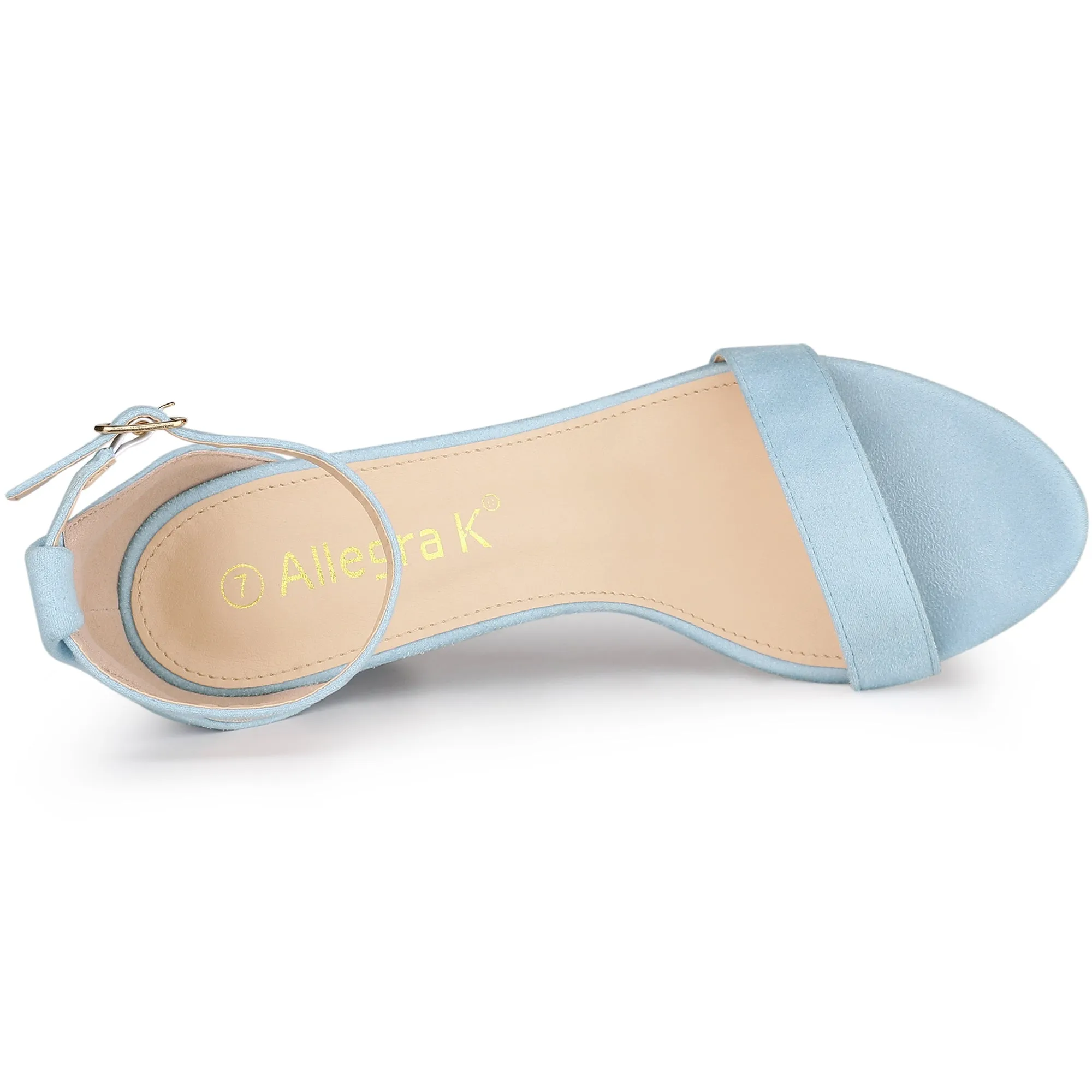 Women's Buckle Ankle Strap High Chunky Heels Sandals