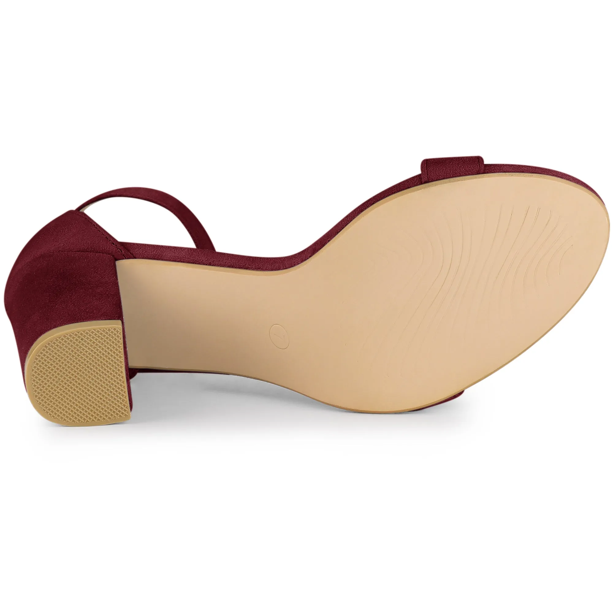 Women's Buckle Ankle Strap High Chunky Heels Sandals