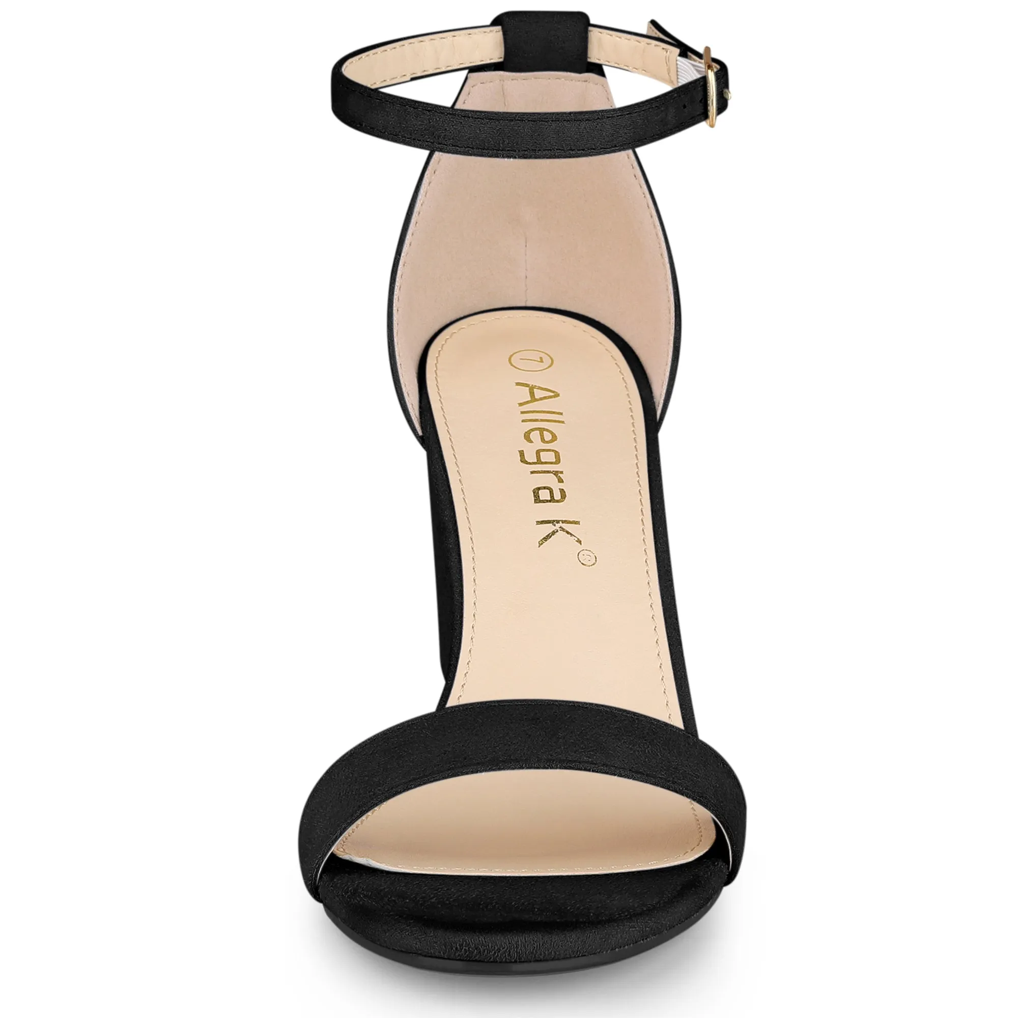 Women's Buckle Ankle Strap High Chunky Heels Sandals