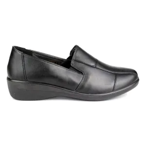 Womens Cushion Walk Black Slip On Shoe